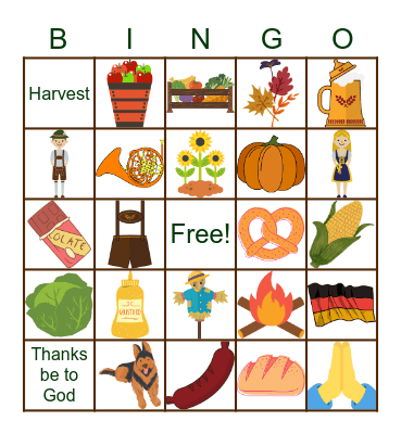 Octoberfest Bingo Card