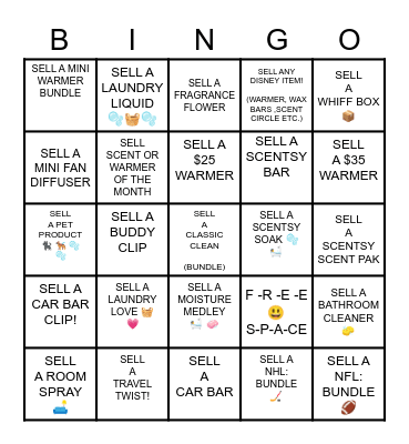 S  C  E  N  T  S  Y   HOSTESS Bingo Card