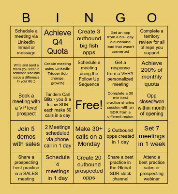 WW SDR Q4 Bingo Card