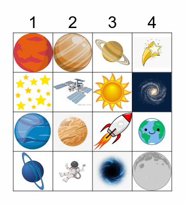 SPACE BINGO! Bingo Card
