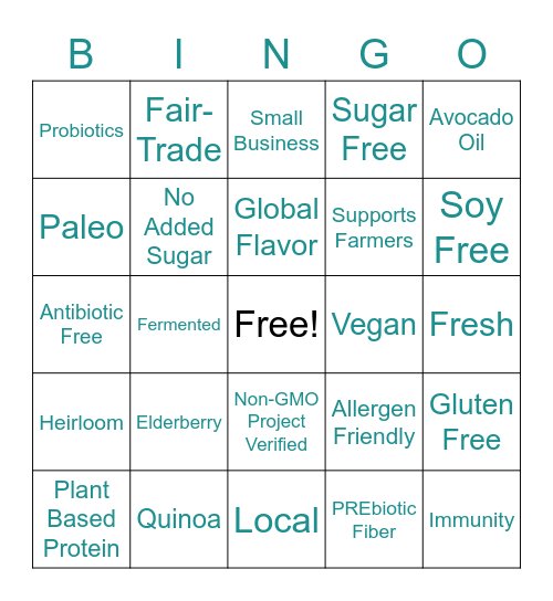 Trend Bingo Card