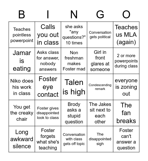 Bingo Card