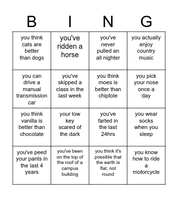 Homebase Bingo Card