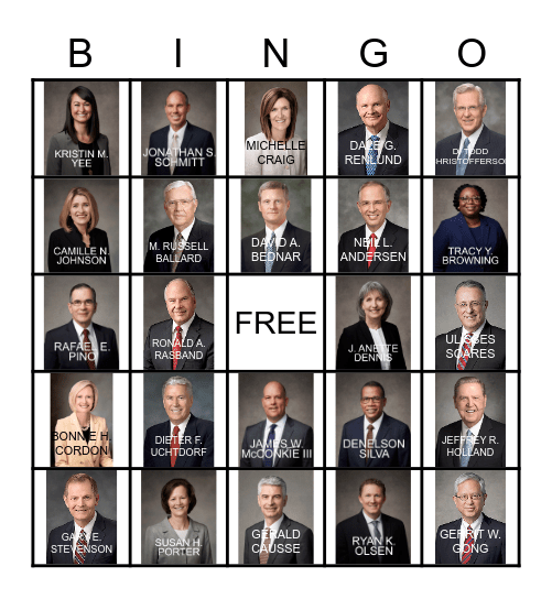 GENERAL CONFERENCE Bingo Card