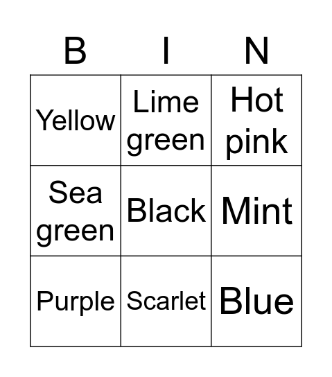 Birthday Bingo Card