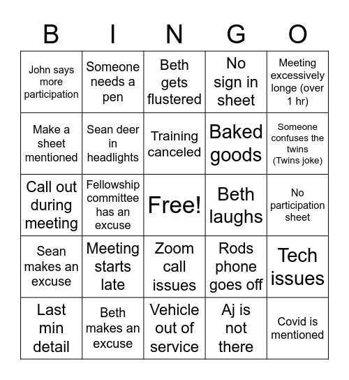 OEM Bingo Card