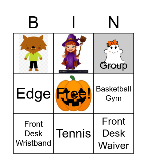 Halloween Bingo Card