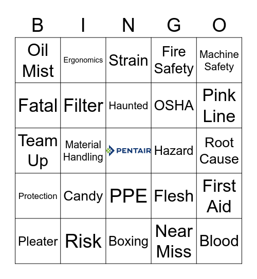 Spooky Safety Month Bingo Card