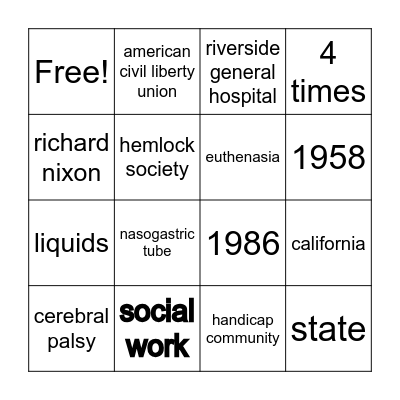 Bouvia Bingo Card