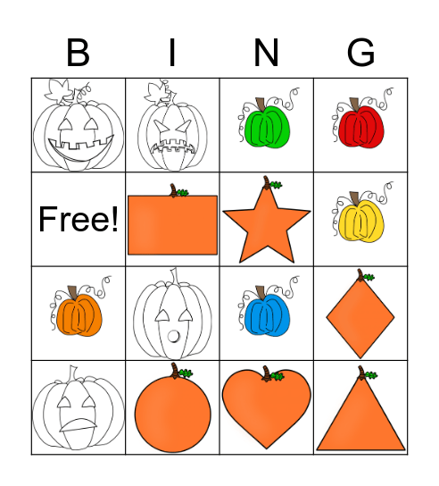 PUMPKIN BINGO! Bingo Card