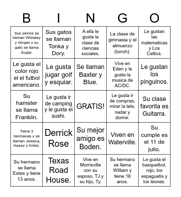 Las personas fenomenales de G2 Bingo Card