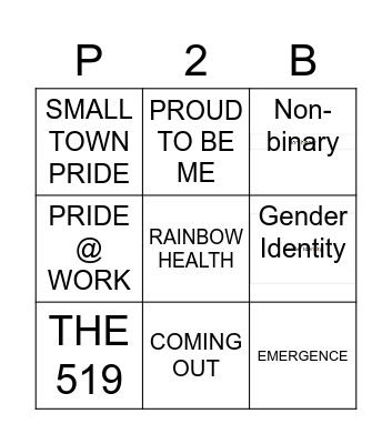NATIONAL COMING OUT DAY Bingo Card