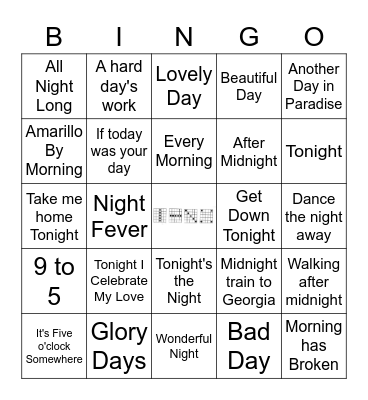 Night, Day & Morning Bingo Card