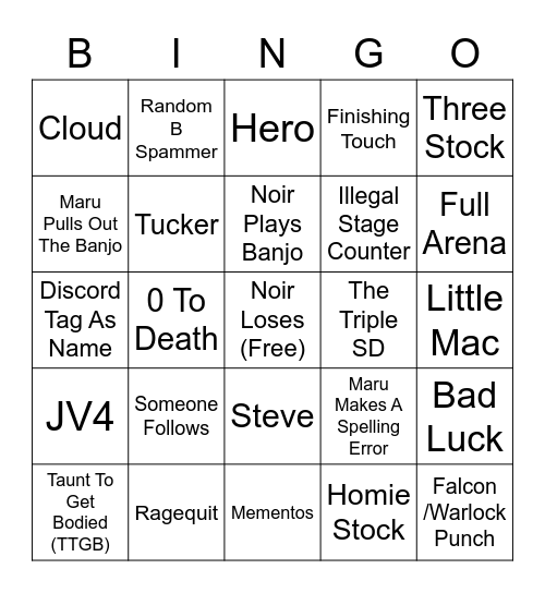Vermillion_Noir Streams Bingo Card