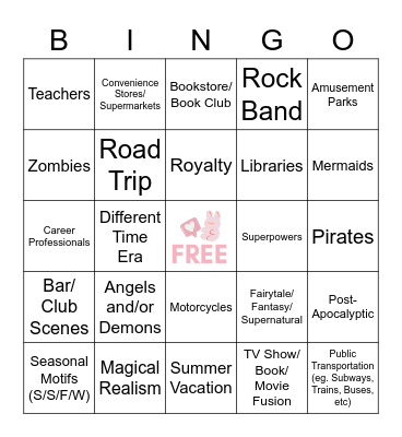 SOOBFEST Bingo Card