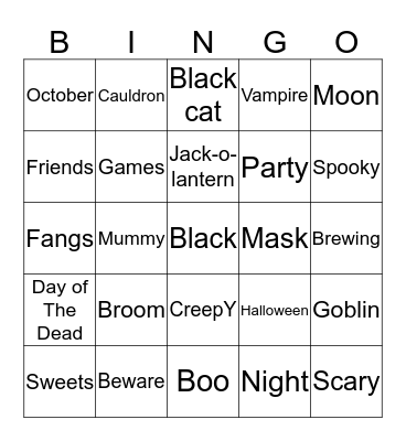 HALLOWEEN Bingo Card