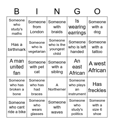 ACS bingo Card