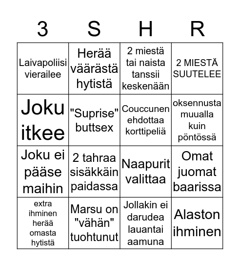 Rukouspäivän Risteily Vol.2 AKA 3Wordmonster Bingo Card