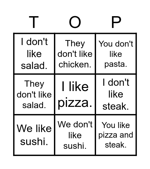 Bingo Card