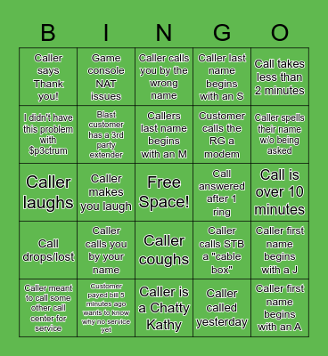 ALLO TSS BINGO! Bingo Card