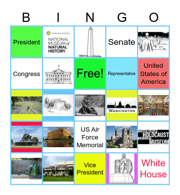 WASHINGTON DC Bingo Card