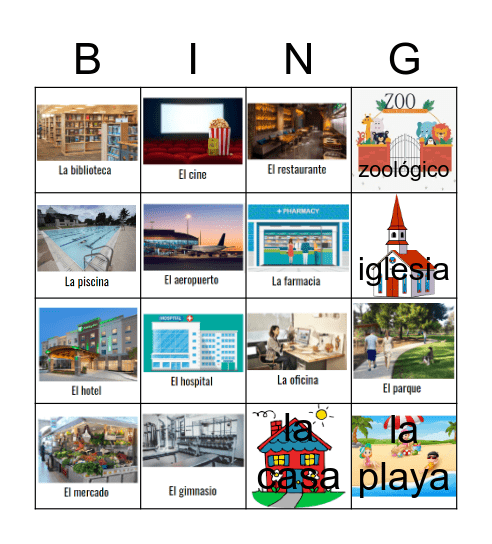 Lugares Bingo Card