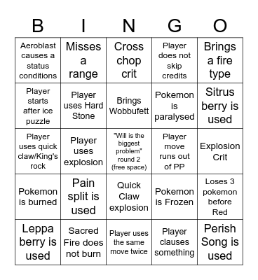 CK+ E4R2 Bingo Card