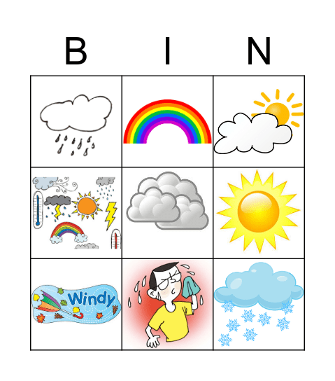 weather天气 Bingo Card