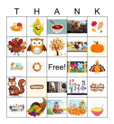 Thanksgiving Bingo Card