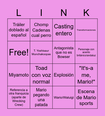 CHRIS PRATT Bingo Card