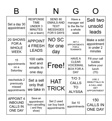 BDC BINGO Card