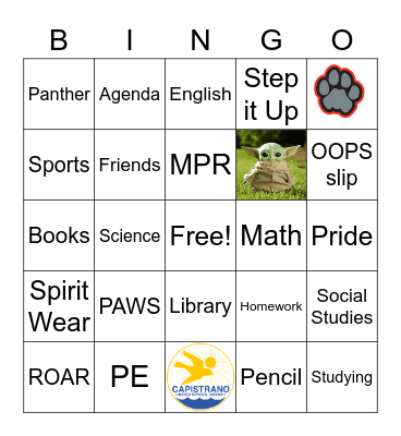 Newhart Test Bingo Card
