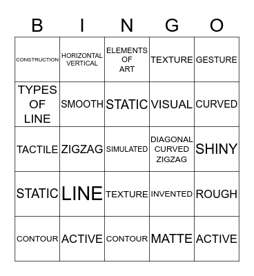 ART BINGO Card