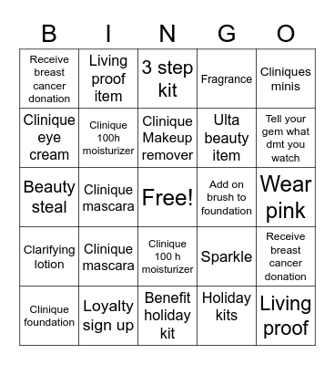 BCRF BINGO 💓 Bingo Card