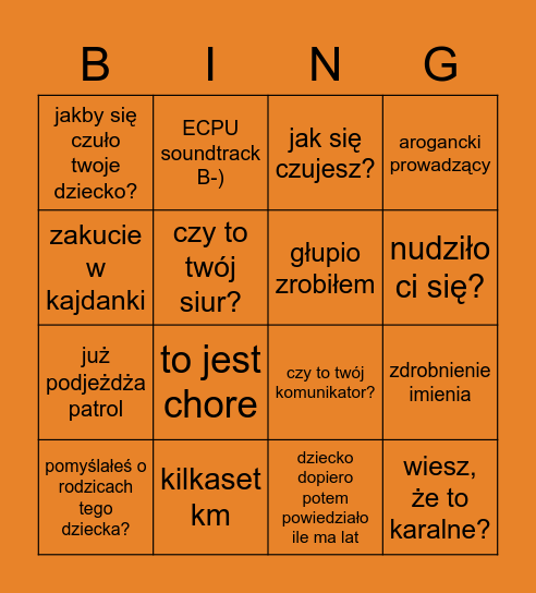 ECPU bingo Card
