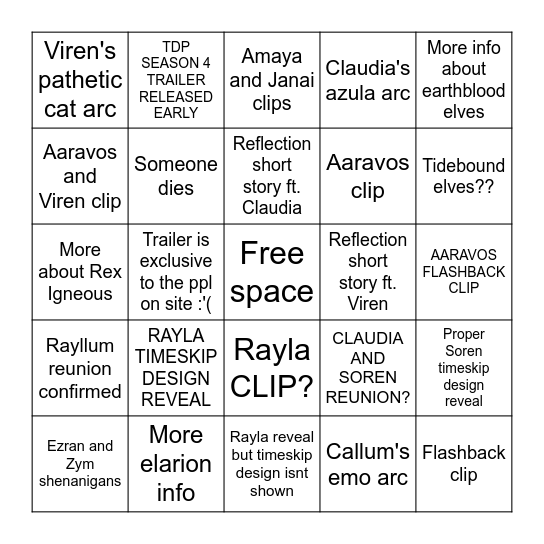 Tdp panel on oct 8 Bingo Card