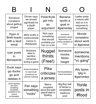 Leafscord Daily Bingo Card