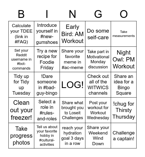 BAD GUY BINGO Card