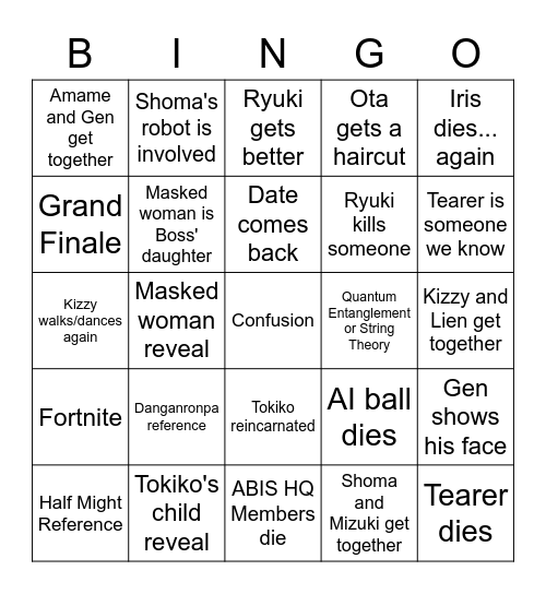 Somnium from bewbie Bingo Card