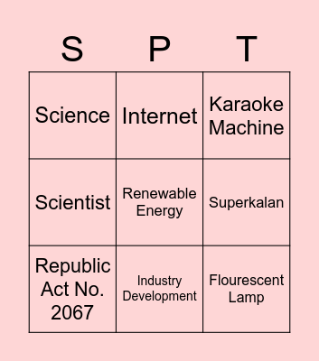 STS BINGO Card