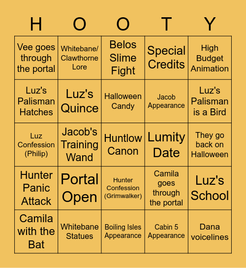 'Thanks to Them' Bingo Card Bingo Card