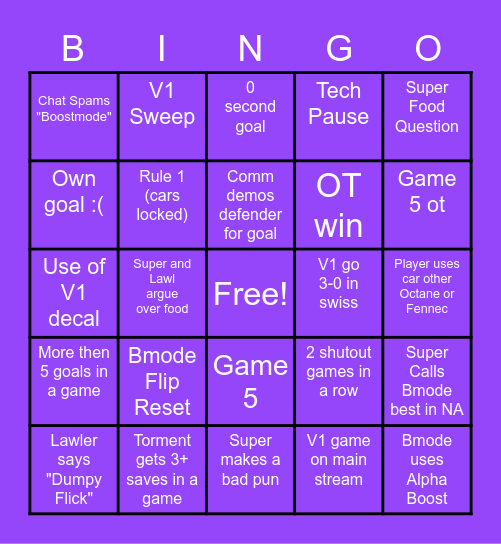 Version 1 RL Bingo! Bingo Card