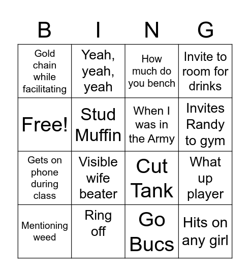 IYKYK Bingo Card