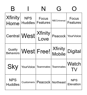 ACP Remote Team Customer Service Week Bingo Card