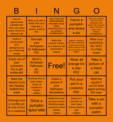 Spooky Bo Booky Halloween Bingo Card