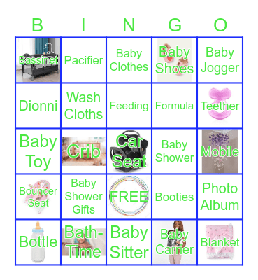 A & P's Baby Shower! Bingo Card