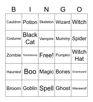 Wolfhome Howloween Bingo! Bingo Card