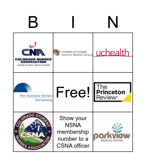 CSNA Conference Bingo Card