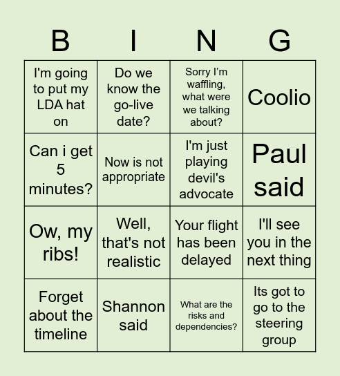 How to speak CP Bingo Card
