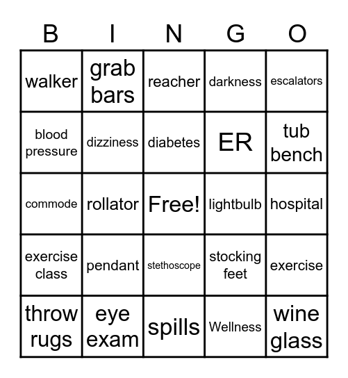 Bayada Bingo Card